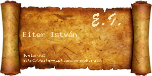 Eiter István névjegykártya